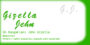 gizella jehn business card